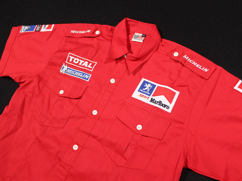  WRC PEUGEOT プジョー ミシュラン TOTAL マルボロ 半袖ピットシャツ XL 赤 WORLD RALLYCAR(シャツ)｜売買されたオークション情報、yahooの商品情報をアーカイブ公開 - オークファン シャツ