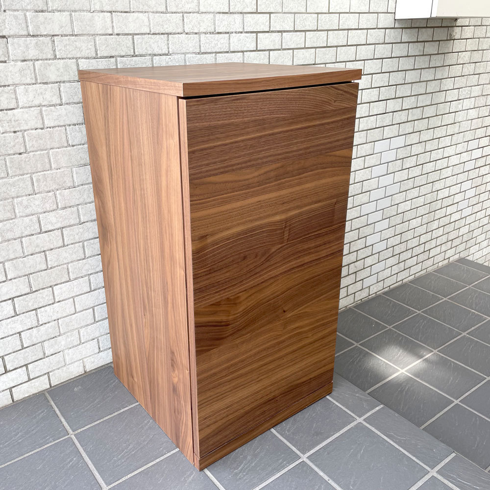 無印良品 MUJI 木製キャビネット 木扉 スリム ウォールナット材 W44