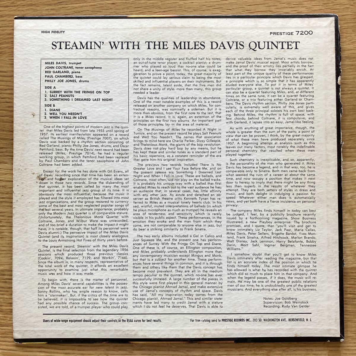 MILES : Miles Davis DAVIS - ミュージック Steamin' マイルス Will