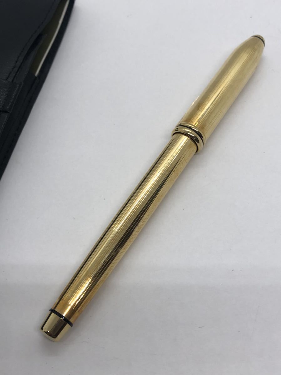 E/C194227】CROSS クロス 万年筆 ペン先 18K 750刻印 ゴールドカラー