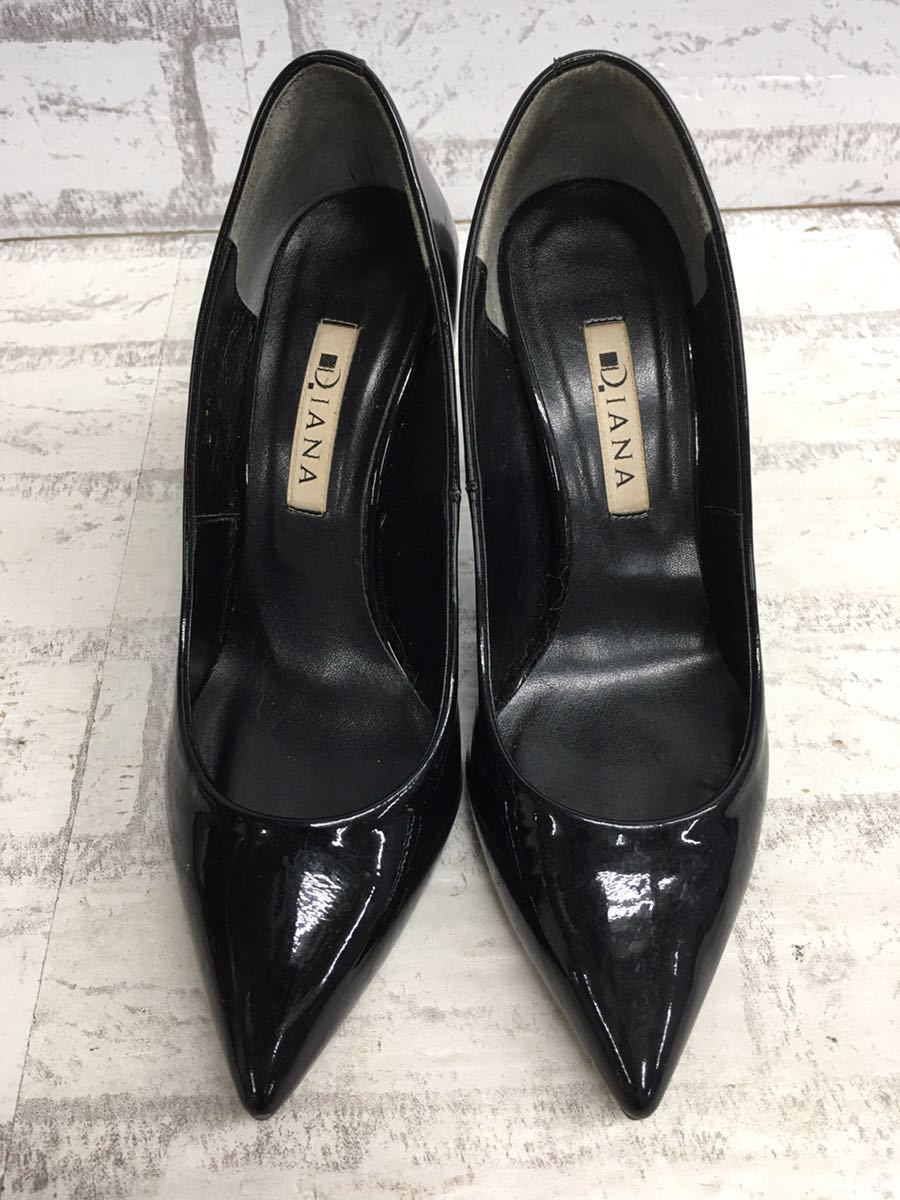 DIANA ブラック ハイヒール ポインテッドトゥ23cm - 美品✨【D