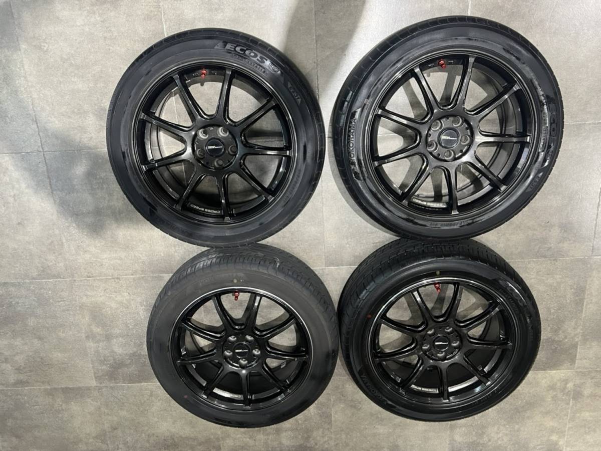 【再再再再再値下！】RS9 CROSS SPEED HYPER EDITION 17インチ 7J +50 5H PCD100 ホイール タイヤ付き 2本バリ山 2本溝少 クロススピード