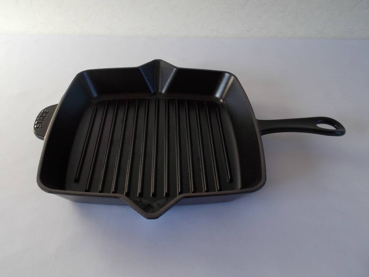 STAUB（ストウブ）角型アメリカングリルX.O.黒 底面サイズ23cm×23cm