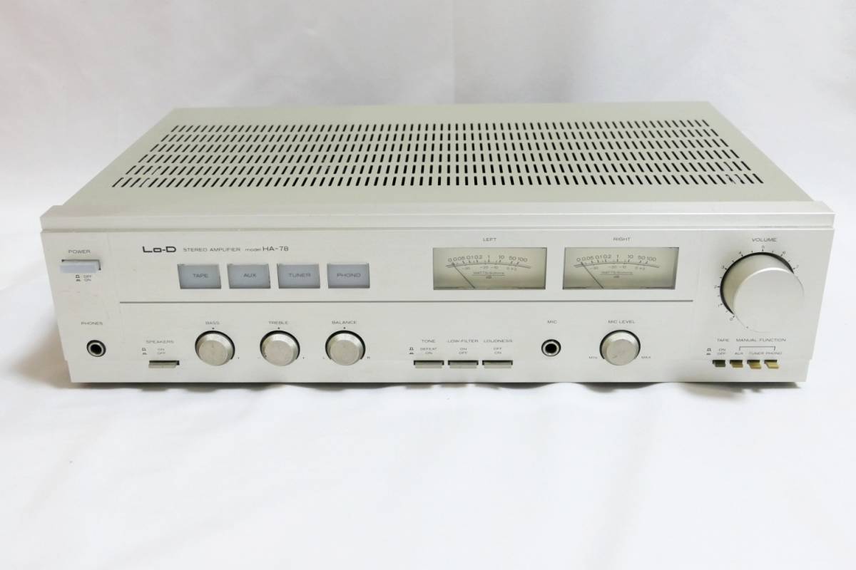 □音出たけどジャンク扱い！Lo-D 日立 HA-78 ステレオ アンプ 昭和 