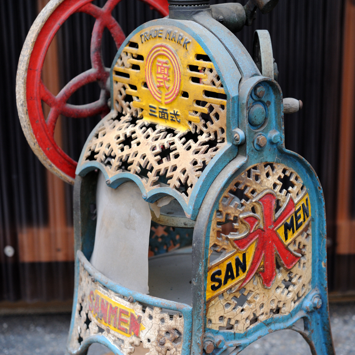 手動かき氷機 SANMEN 面式 TRADE MARK 昭和レトロ レア アンティーク