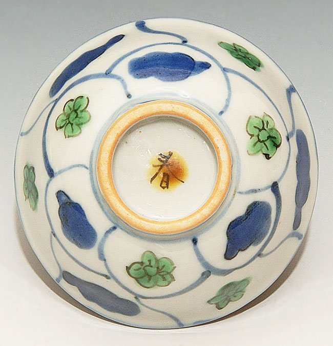 ☆星夢☆ 正木春蔵 九谷 色絵花文盃 酒盃 ぐい呑 箱なし 酒器（師