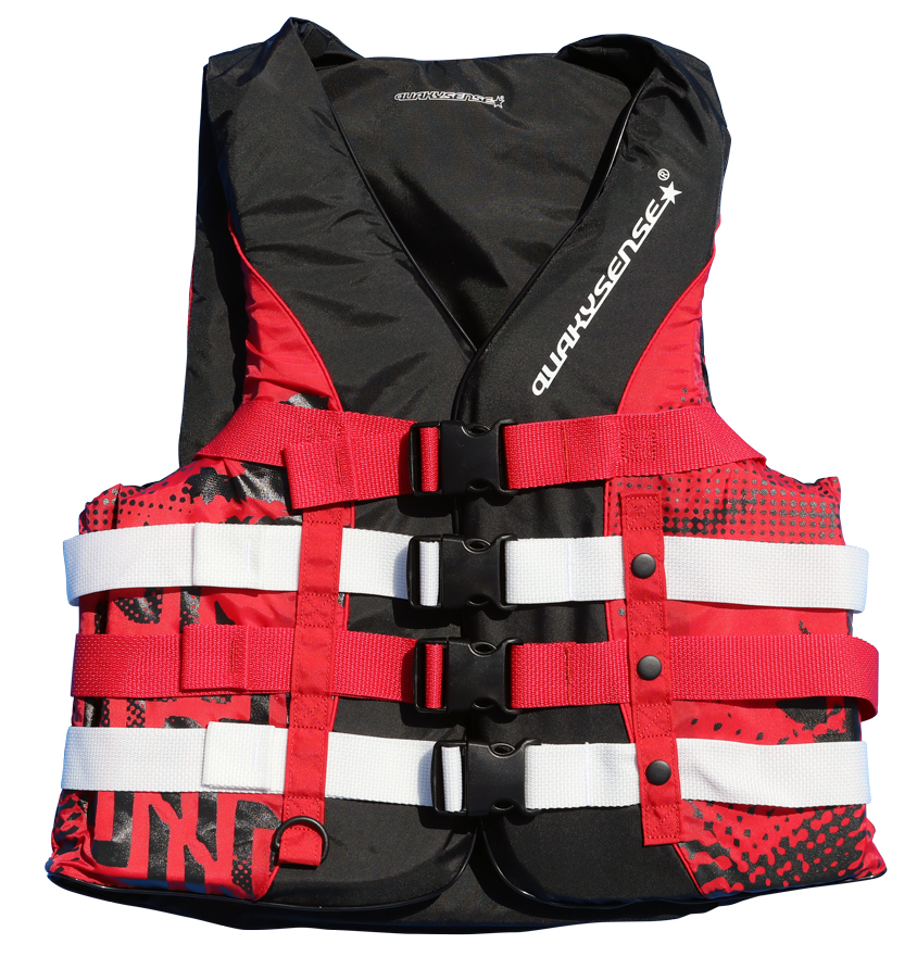 Quakysense M's 4BUCKLE LIFE VEST クェーキーセンス　4バックルライフジャケット（USCG/JCI認定）レッド（18QB-23）XLサイズ クエーキーセンス | - 品アウトドア・釣り・旅行用品 正規 （USCG&frasl;JCI認定）オレンジLサイズ