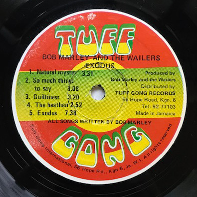 RARE / 定番 / EXODUS / BOB MARLEY / TUFF GONG / ROOTS / JAMAICA