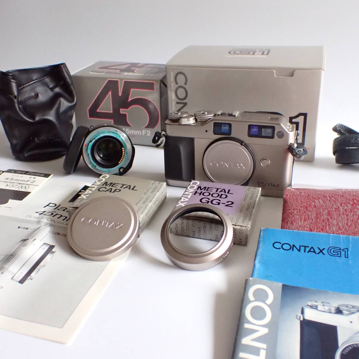 CONTAX コンタックス G1 CarlZeiss Planar f2 45mm T 元箱 取扱説明書