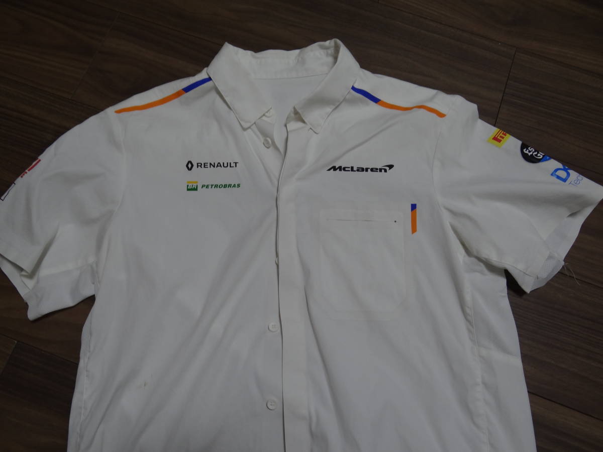 マクラーレン F1 2018 2019 支給品 ピットシャツ S 日本人向け サイズ 