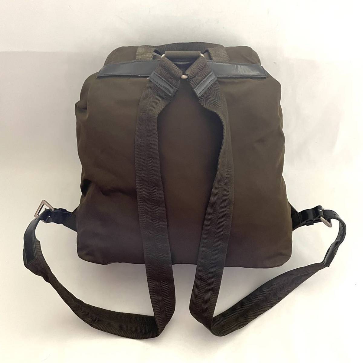 1円 【PRADA】 プラダ テスートナイロン 巾着型 リュックサック バック 