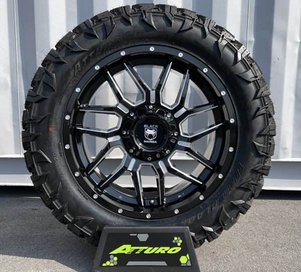車検対応 エスカレード タホ Black Mamba BM7 20インチマッドタイヤ 