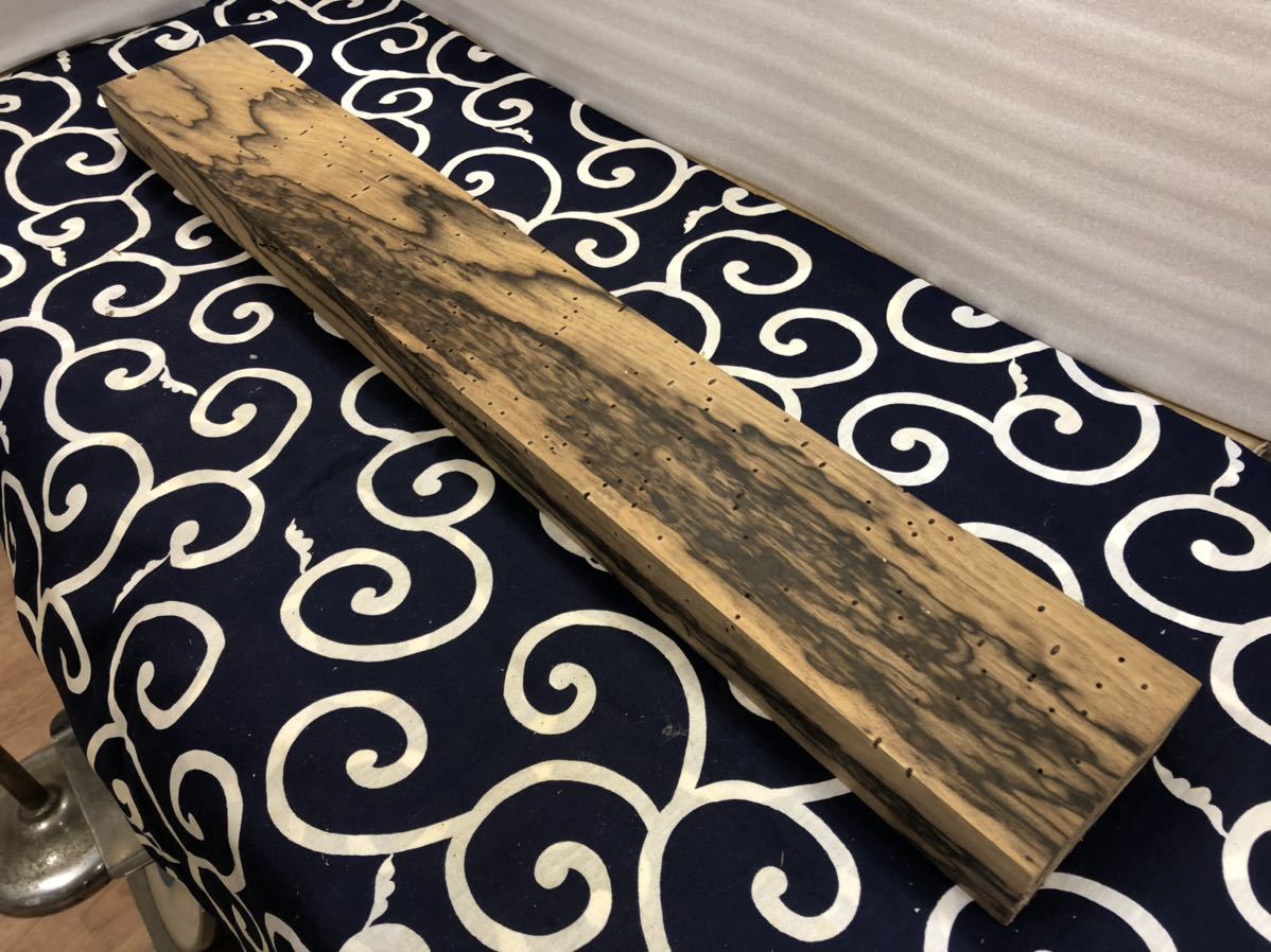 黒柿 孔雀杢 縞 天板 一枚板無垢 iichi DIY・工具・ガーデン 黒柿無垢