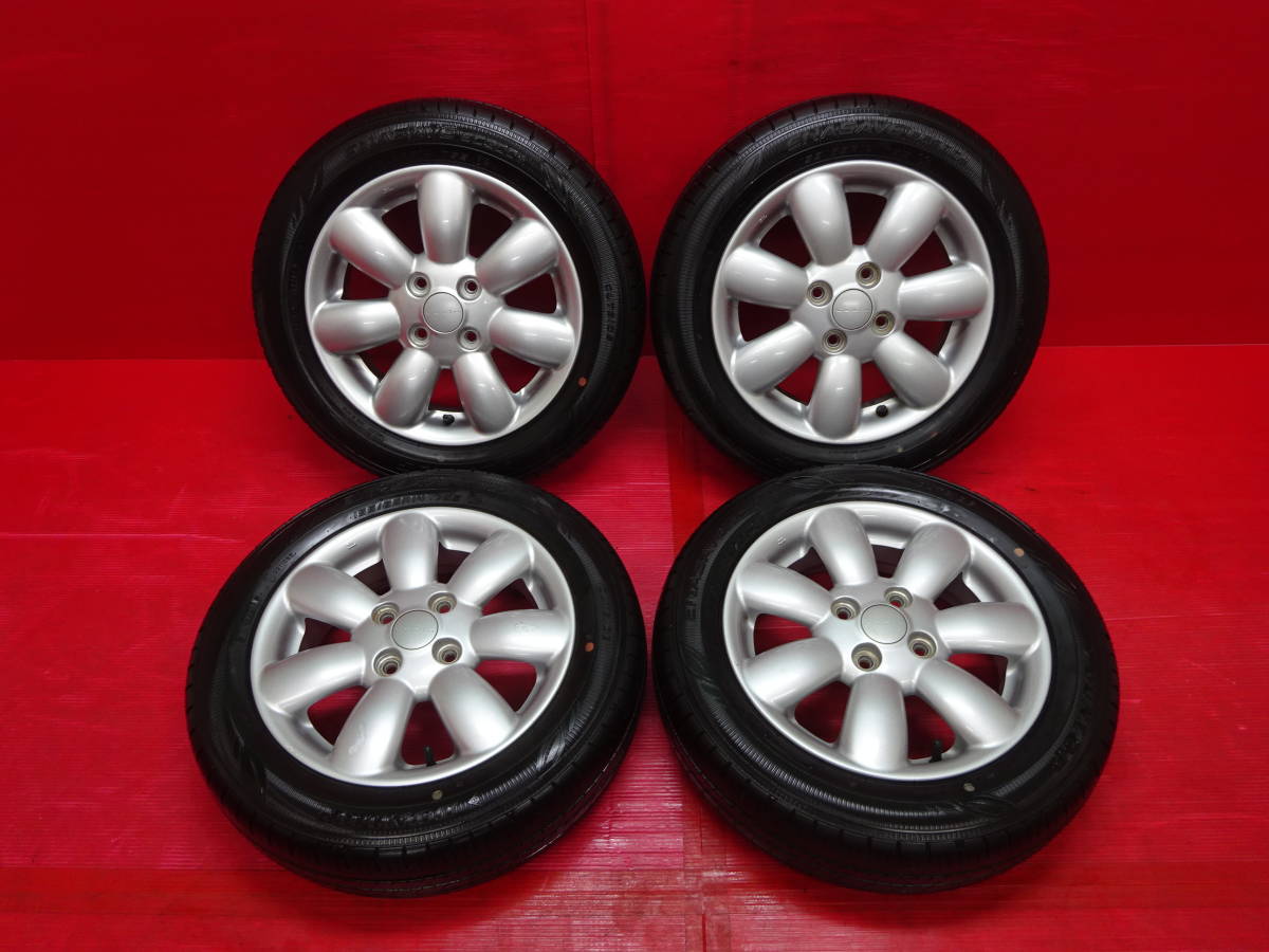 ★イボ付き★ スズキ ラパン純正14インチホイール 4本 4.5J +45 4H 100 DUNLOP ENASAVE EC300+ 155/65R14 ワゴンR スペーシア アルト 軽