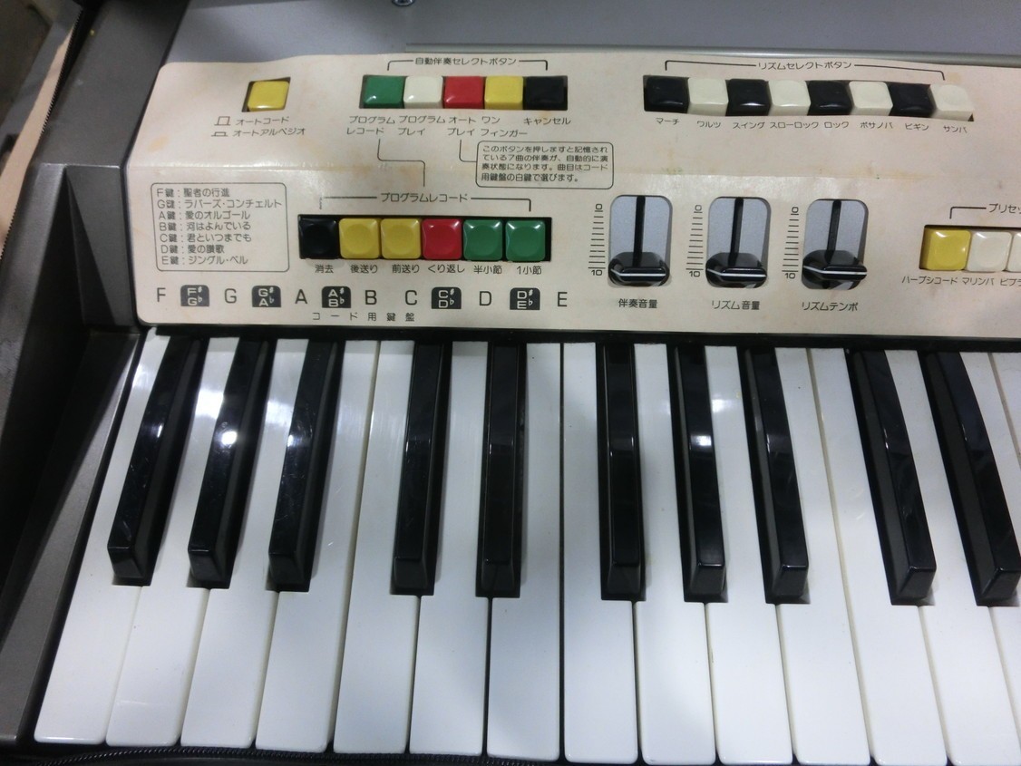 T【F-66】【160サイズ】ブラザー/GX-151/電子オルガン※通電確認済み 