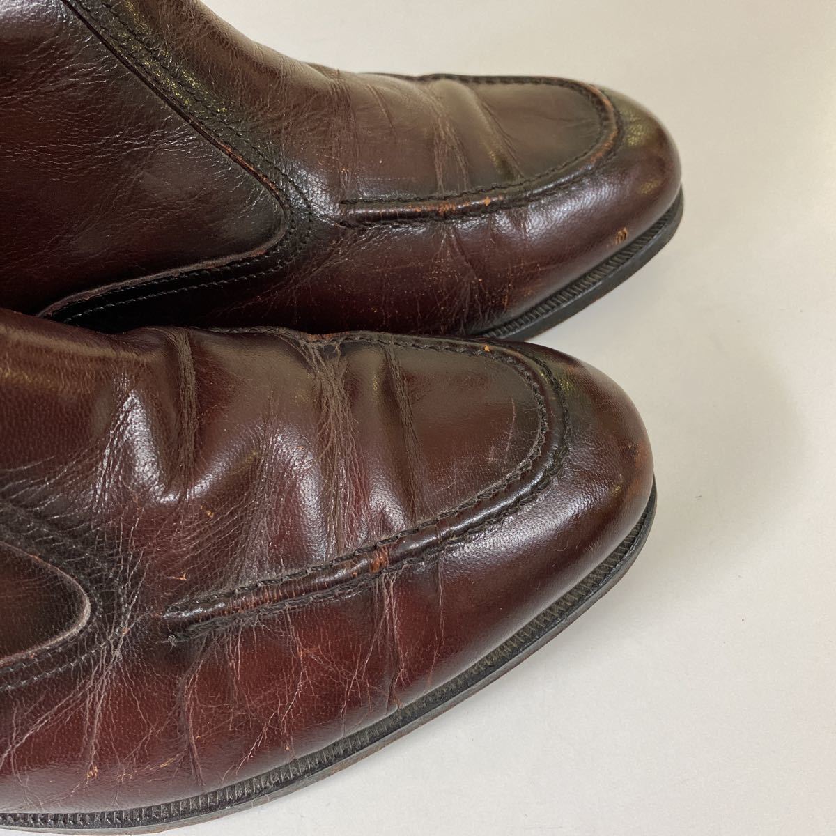 フローシャイムFLORSHEIMカントリーブーツ サイドジップブーツ 91/2 3E 古着 レザーブーツ 本革