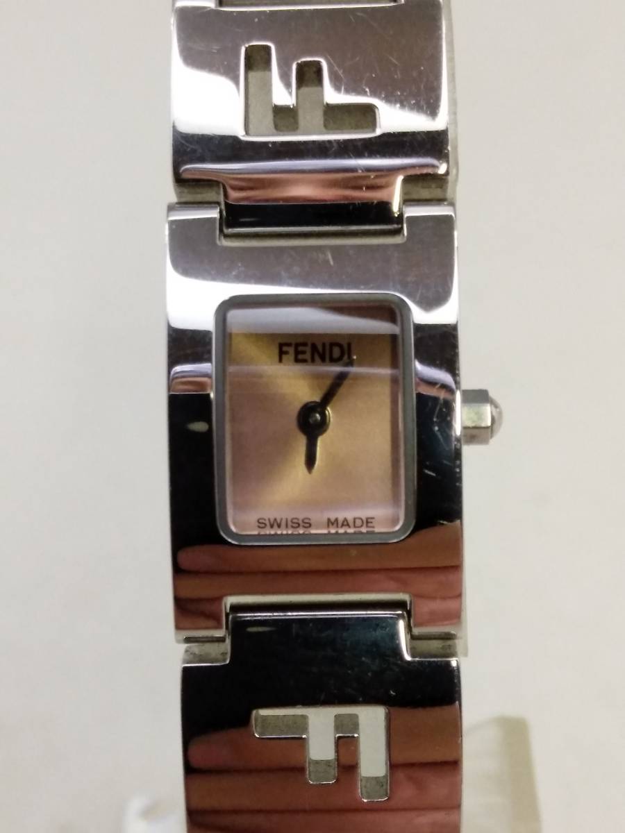 8074 中古品 ☆FENDI 3150L クォーツ/QZ レディース 腕時計 スクエア