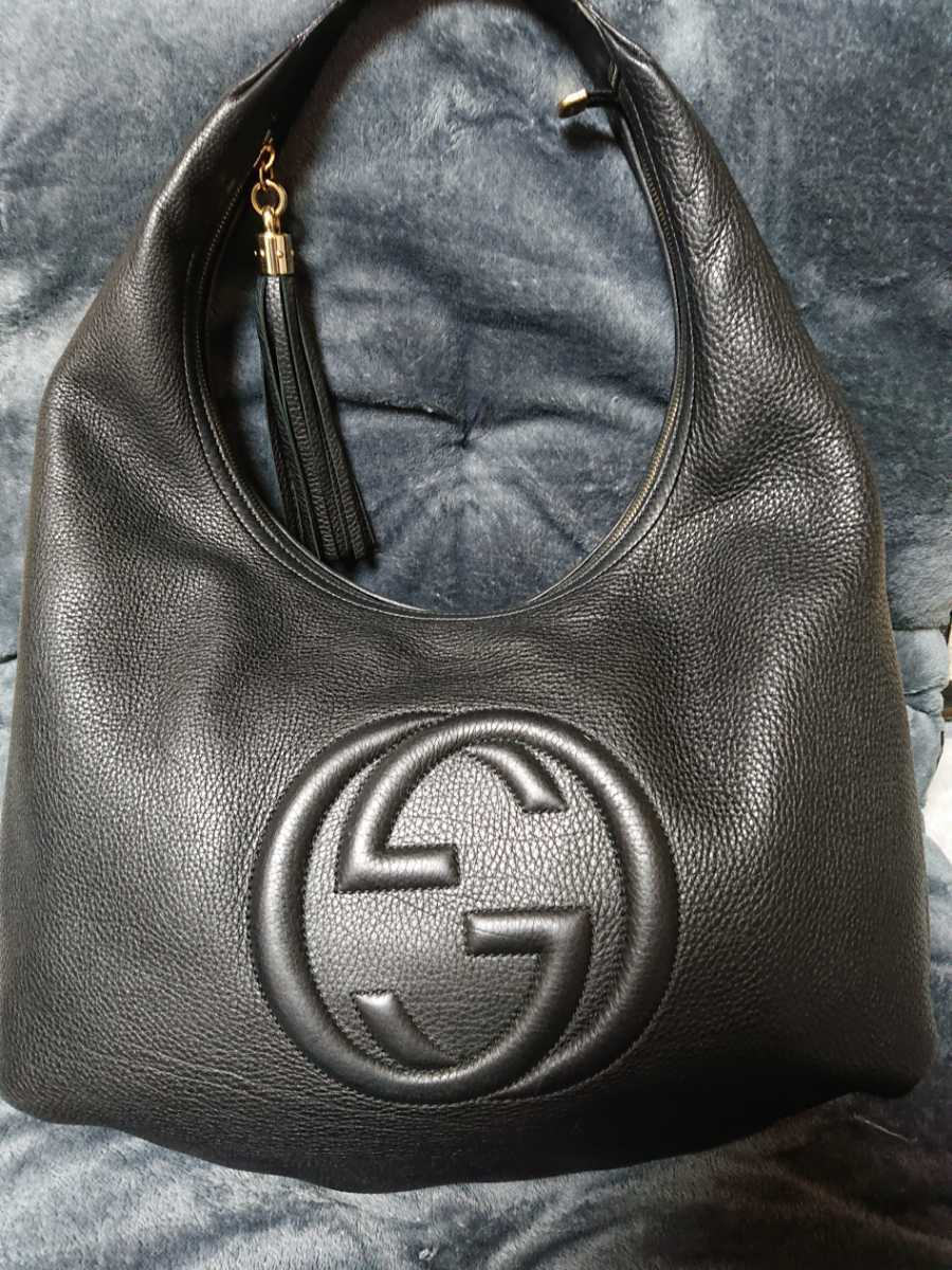 GUCCI☆希少☆ソーホー フリンジ レザー ショルダーバッグ☆グッチ