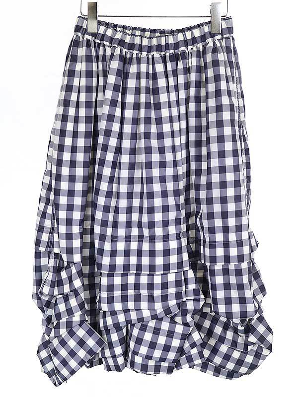 100%新品，定番 COMME des GARCONS GIRL 20SS ギンガムチェックポリエステルスカート ネイビー S レディース(ボトムス)｜売買されたオークション情報、yahooの商品情報をアーカイブ公開 - オークファン 女性用