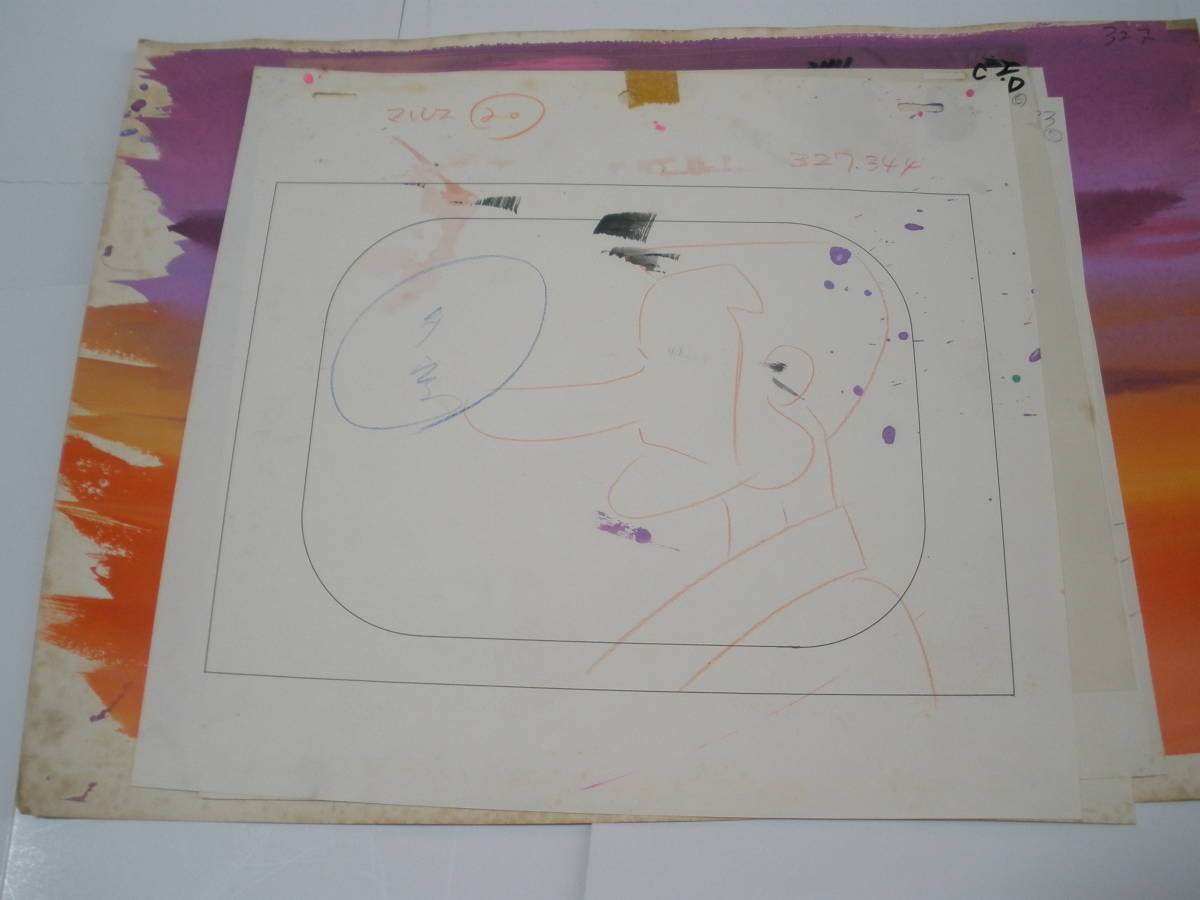ジェッターマルス 激レア 公式制作資料 1970年代アニメ 背景美術原画 