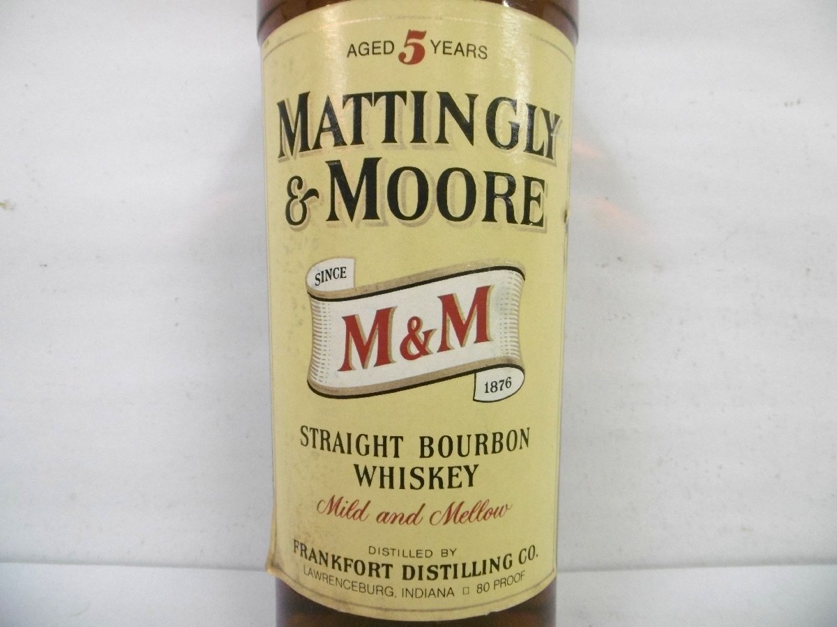 【未開栓】 MATTINGLY&MOORE マッティングリー ムーア 5年 31 未開栓】 MATTINGLY&MOORE マッティングリー ムーア 5年 31 5年 未開栓