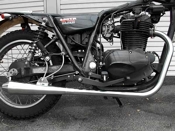 カワサキ マフラー 250tr 250TRマフラーステンレス製メガホン90