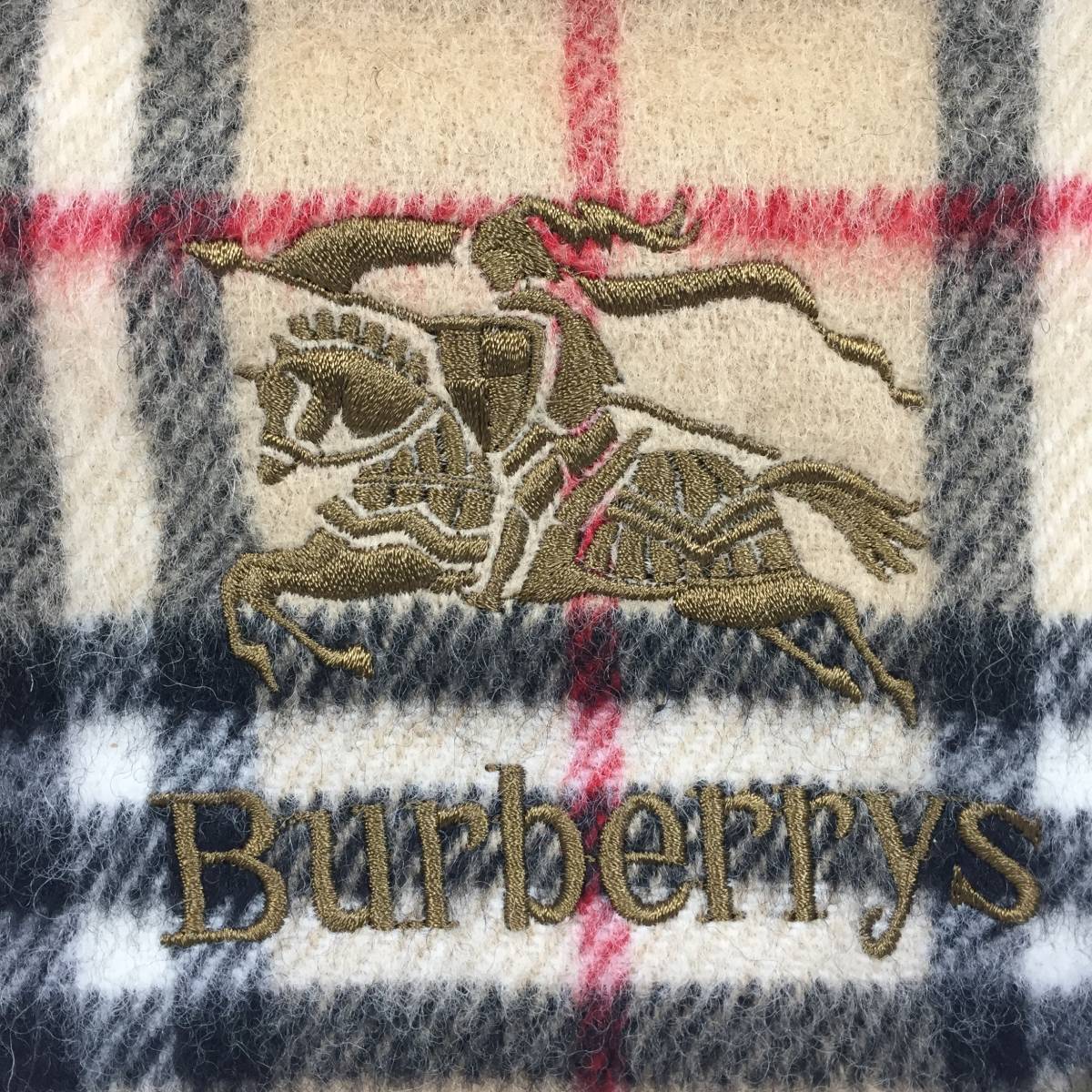 ▽【未使用】BURBERRY バーバリー ひざ掛け ノバチェック ウール100