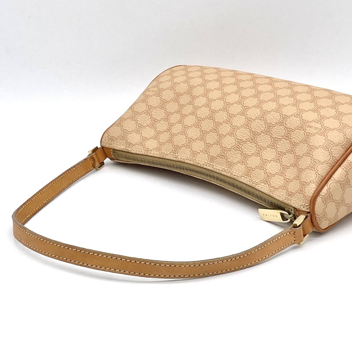 美品 CELINE セリーヌ マカダム柄 ブラゾン アクセサリーポーチ 