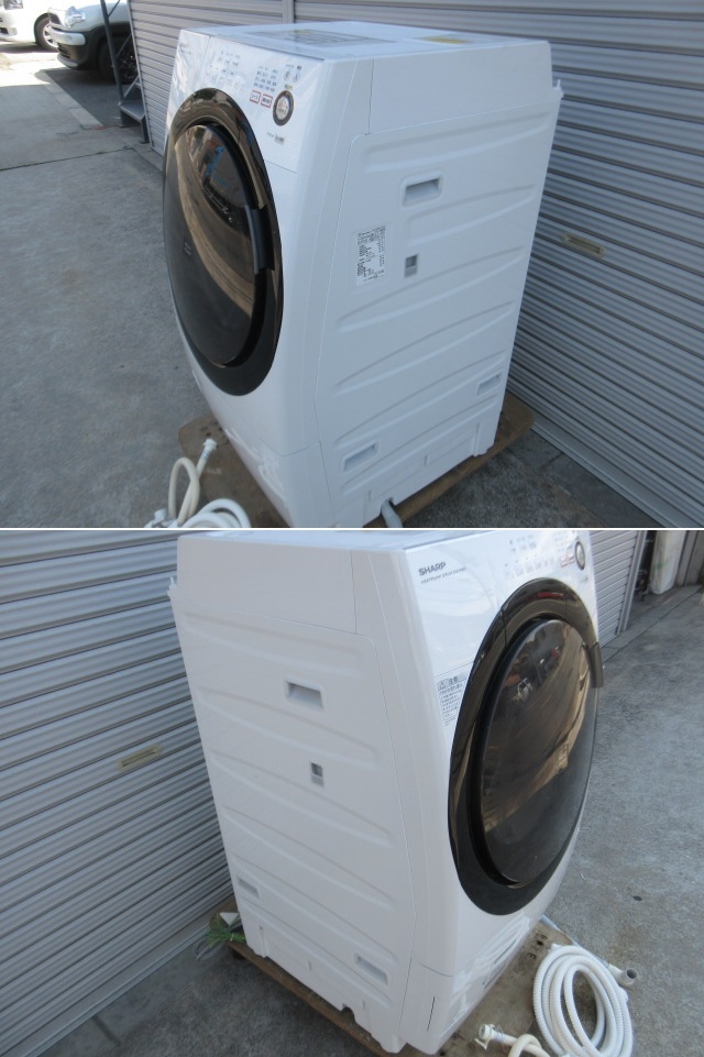 W1149/引取可能】SHARP/シャープ ドラム式電気洗濯乾燥機 ES-W90-WL 