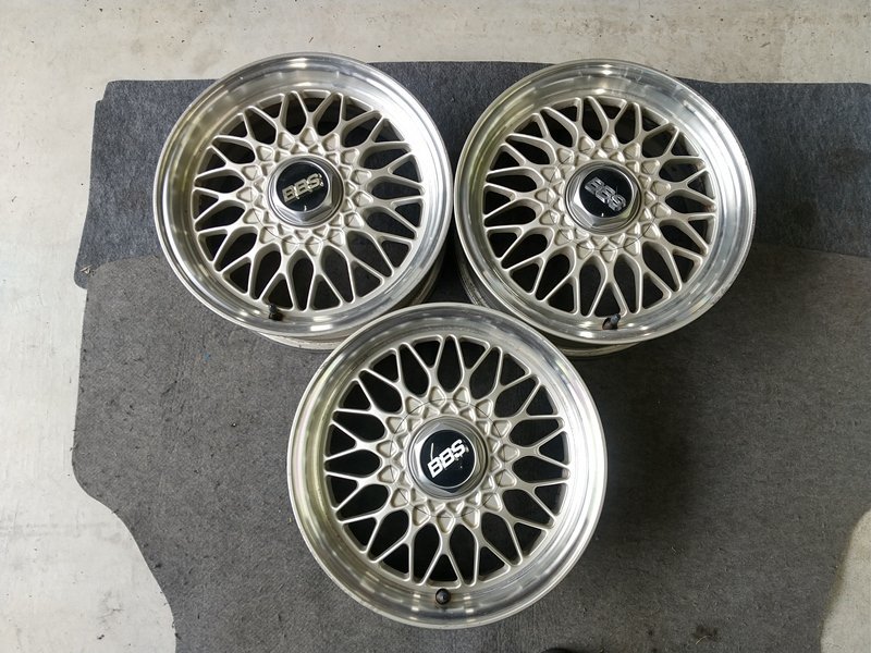 psi』 BBS 15インチ × 6JJ +40 4穴 PCD100 アルミホイール3本セット 
