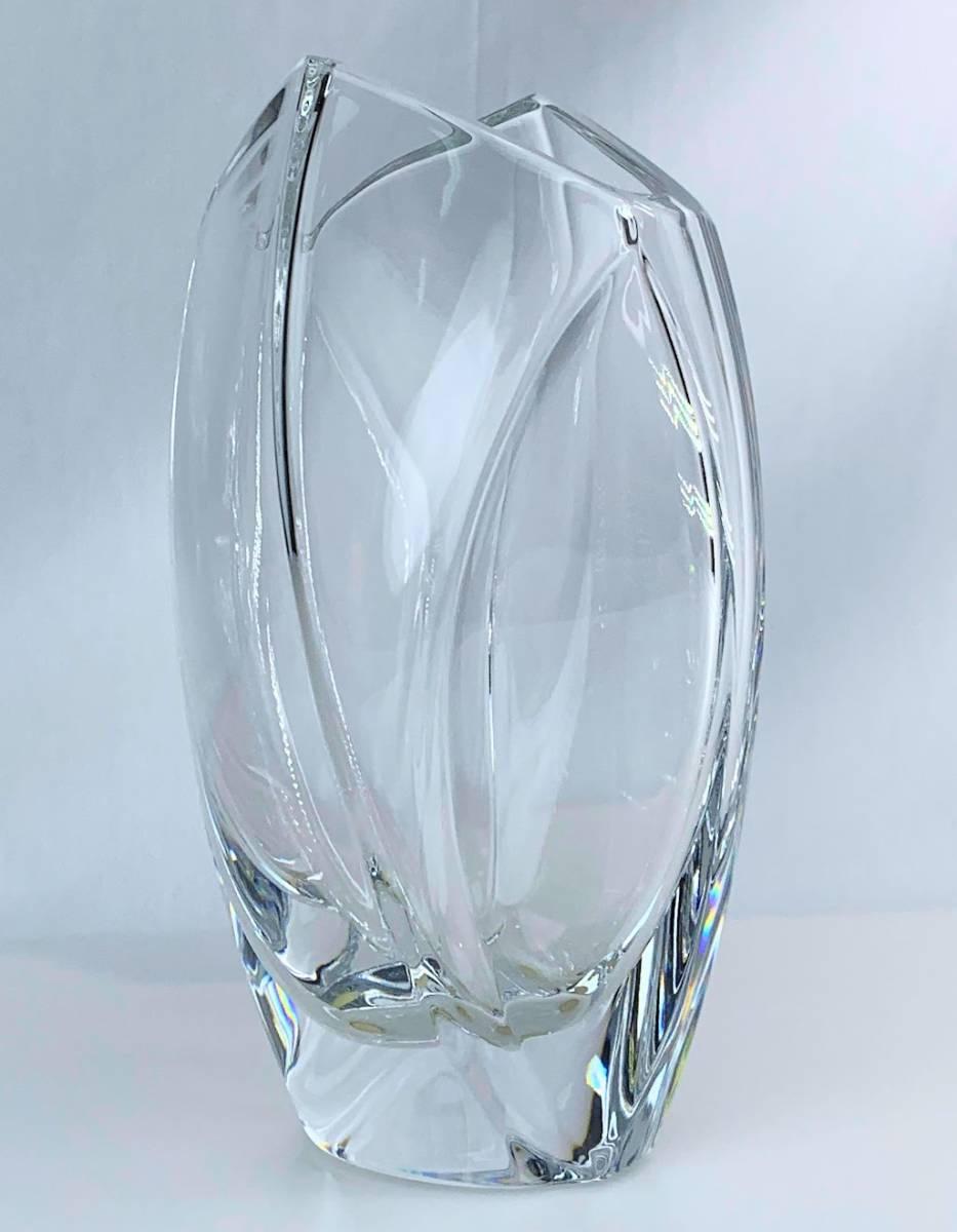 美品】バカラ Baccarat RRIGOT リゴット 高さ23㎝ 花瓶 フラワーベース 