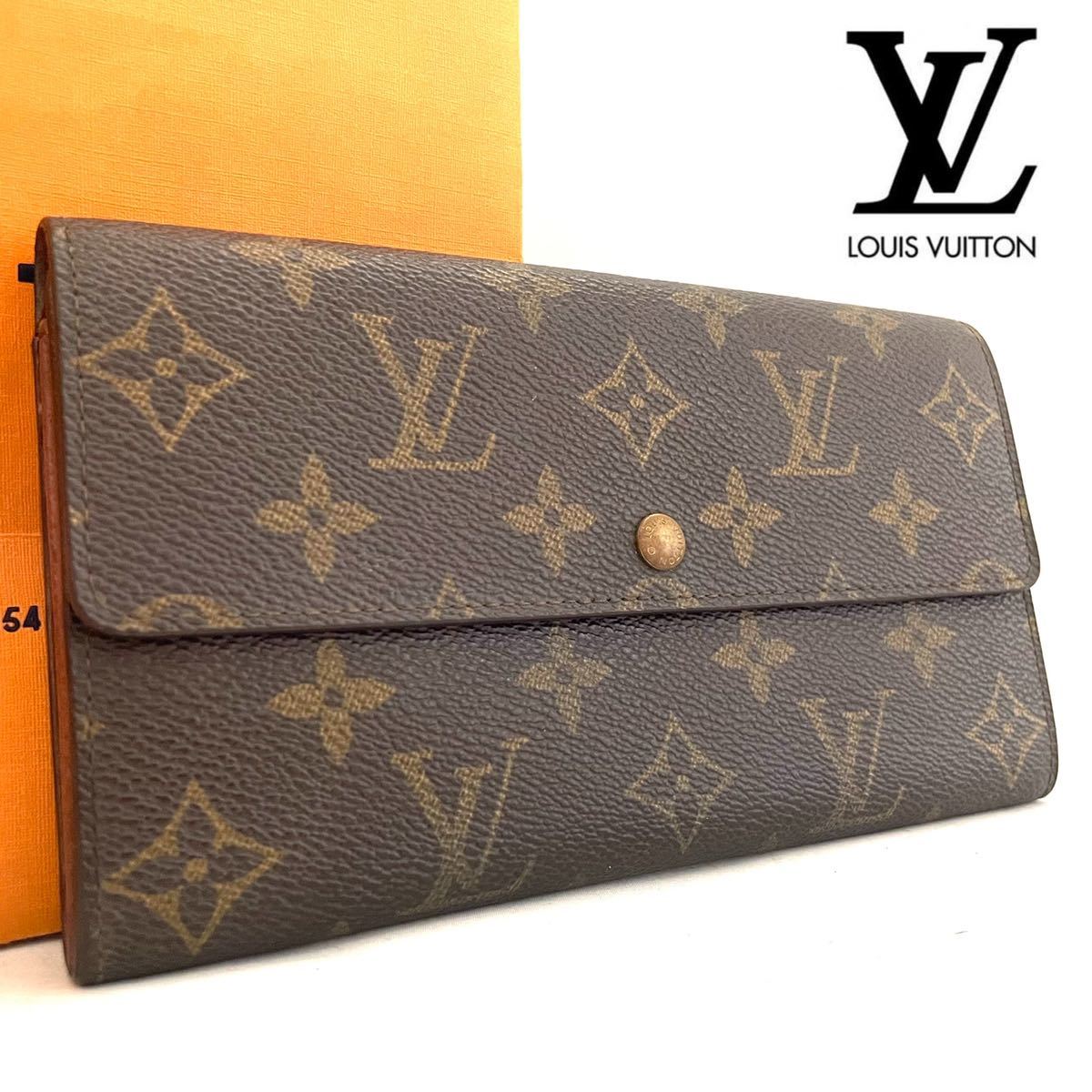 廃盤品 剥がれベタつきなし ルイヴィトン モノグラム ポルトフォイユ ...