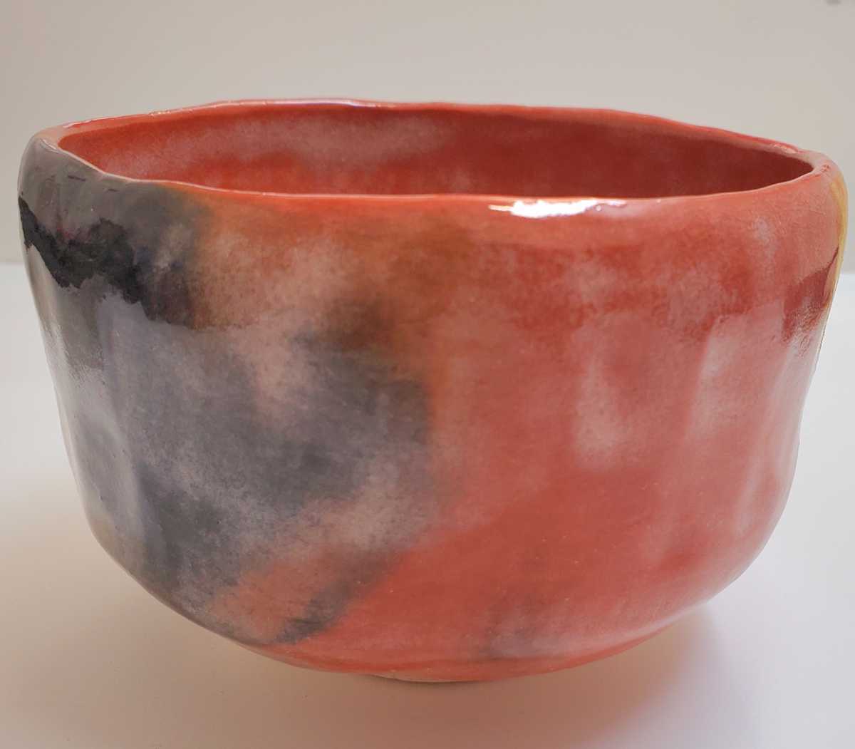 ☆美品 1円スタート☆佐々木 松楽 抹茶碗 赤楽茶碗 / 山本 北哉 京焼