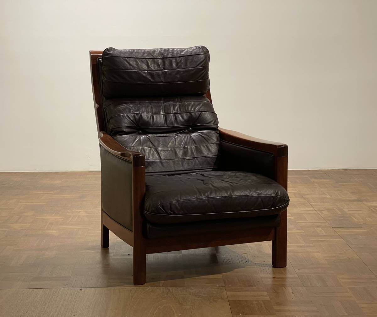 定価16万 80年代ヴィンテージ オールドマルニ レマンハイバックソファ 