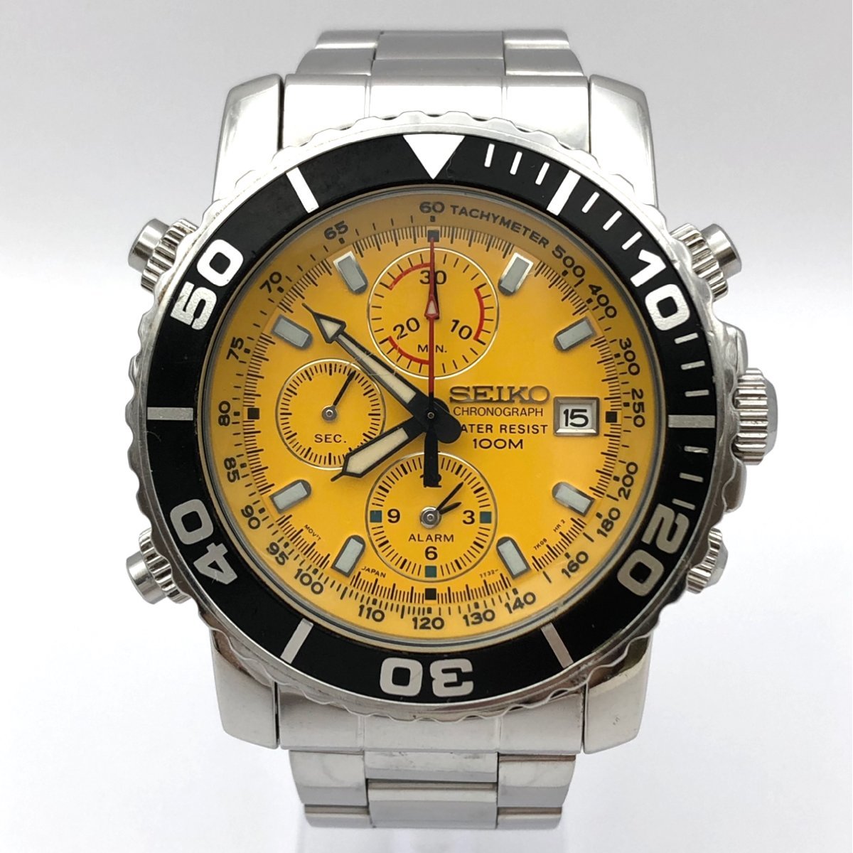 1円～/SEIKO/セイコー/CHRONOGRAPH/クロノグラフ/デイト/100M/7T32 