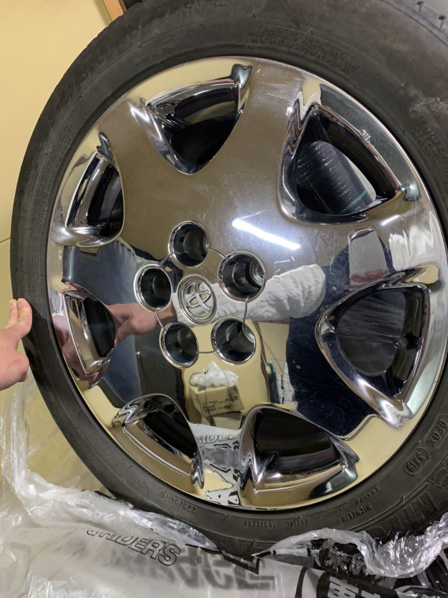 30セルシオ ユーロ純正ホイール セルシオ 純正 メッキ 17×7 - 5J 未 