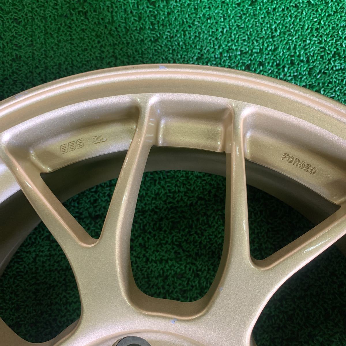 希少！スバル STi BBS RG328 17×7J+53 1本 展示品 ゴールド 鍛造 