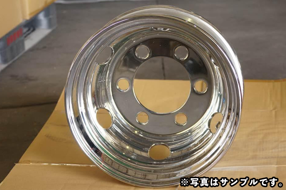 メッキホイール 17.5×6.00 6穴 トラック 訳あり 4t 新品 フロント用 | 錆汁 17.5 オフセット119 大型トラック用ホイール > 17.5x6.00 錆