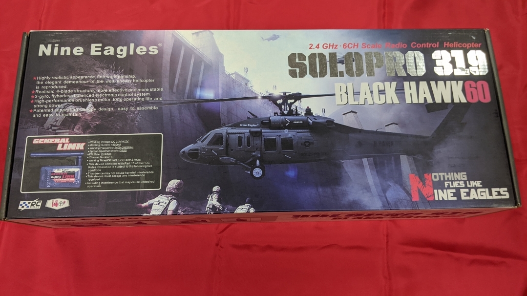 ZA024 品◇2.4GHz 6ch 小型電動ヘリコプター SOLO PRO 319 B.Hawk60 ブラック ジャンク品