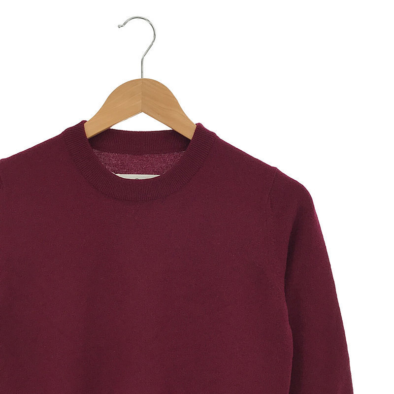 美品 メゾン マルジェラ エルボーパッチ ニット ボルドー クルーネック 美品】 Maison Margiela / メゾンマルジェラ | 2019AW | エルボー