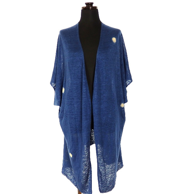 ヨーガンレール JURGEN LEHL リネン ロングカーディガン ニット 半袖 M