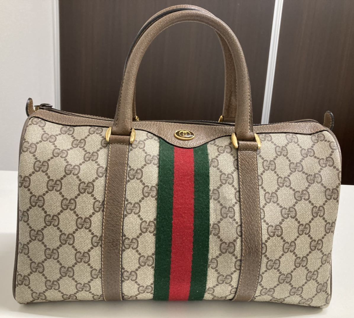 GUCCI オールドグッチ シェリーライン ミニボストンバッグ