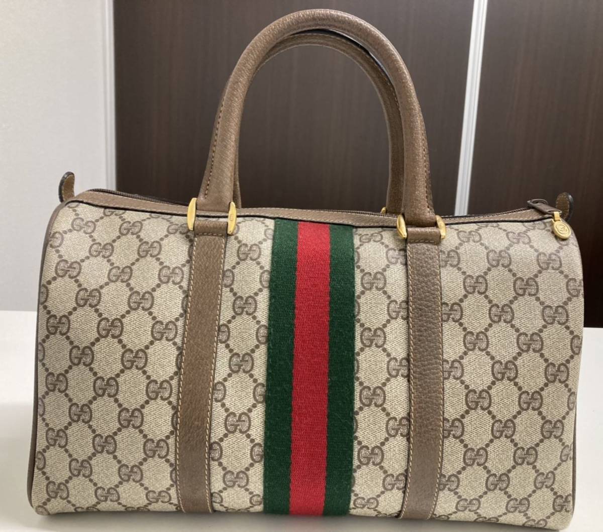 GUCCI オールドグッチ シェリーライン ミニボストンバッグ