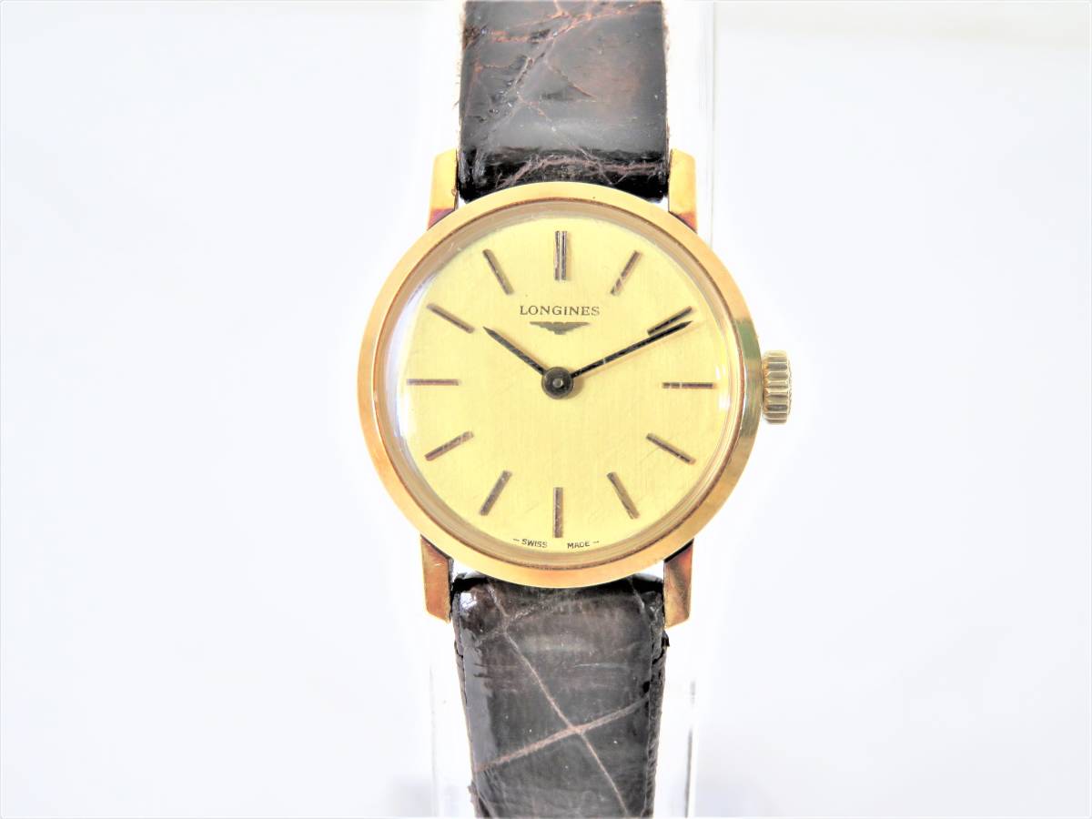 g6【 金無垢 ロンジン 】 LONGINES 18K 750 レディース 手巻き 総重量 