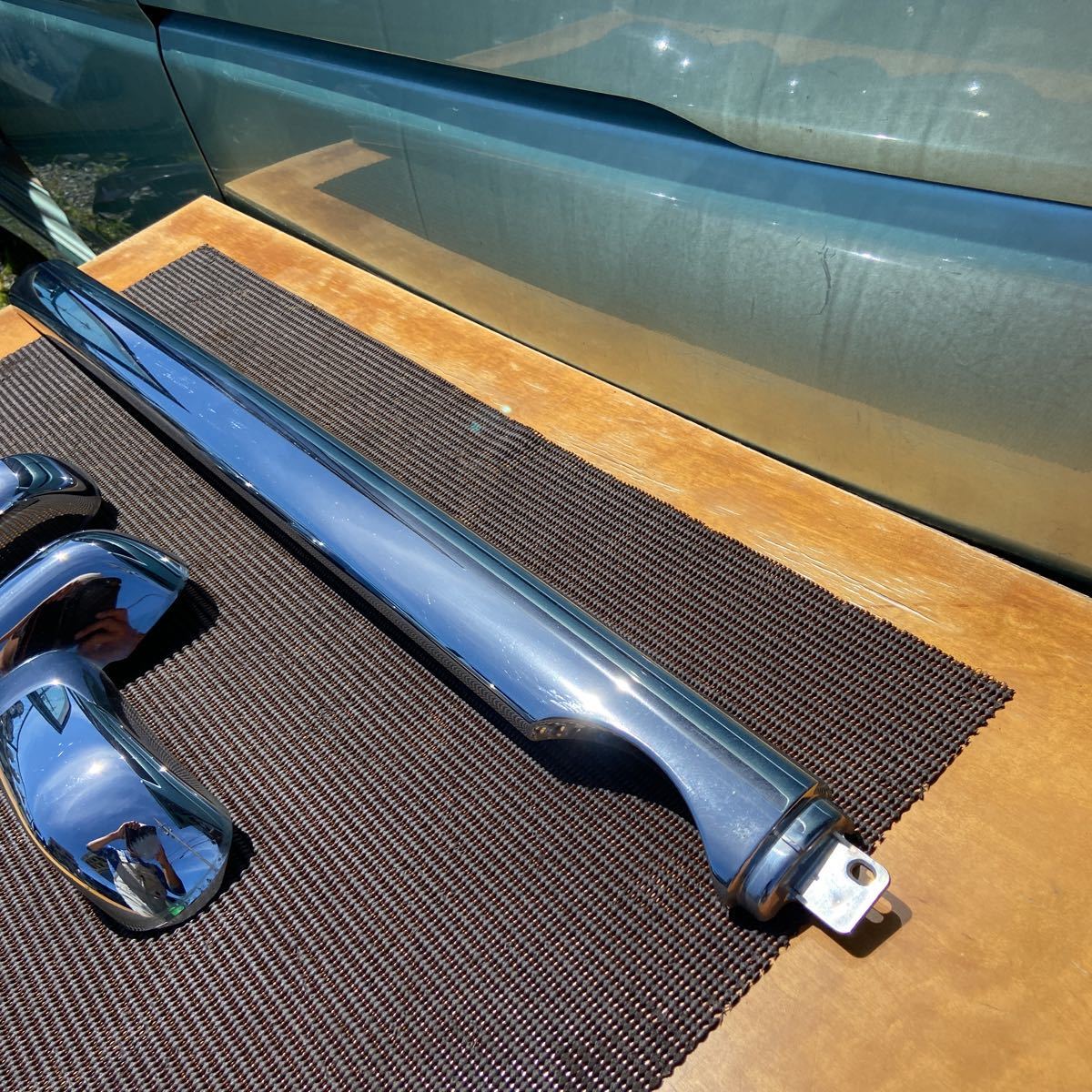 ダイハツ ミラジーノ L700S 純正 流用 メッキ リヤバンパー リア
