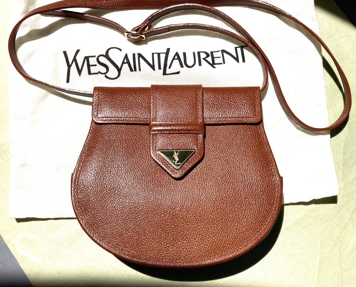 Yves Saint Laurent イヴ・サンローラン ショルダーバッグ 茶/ブラウン 