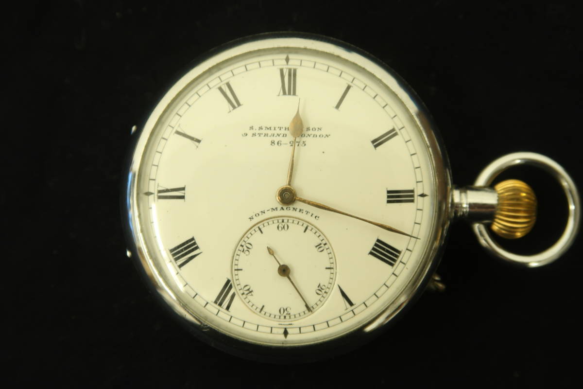 中古 懐中時計 (4) S.SMITH&SON 9 STRAND LONDON スミス 手巻 ジャンク 