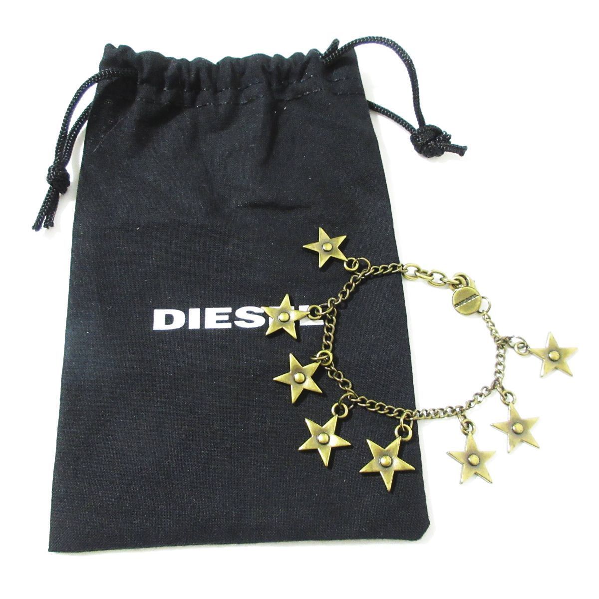 美品 DIESEL ディーゼル 星型チャーム アンティークカラー 