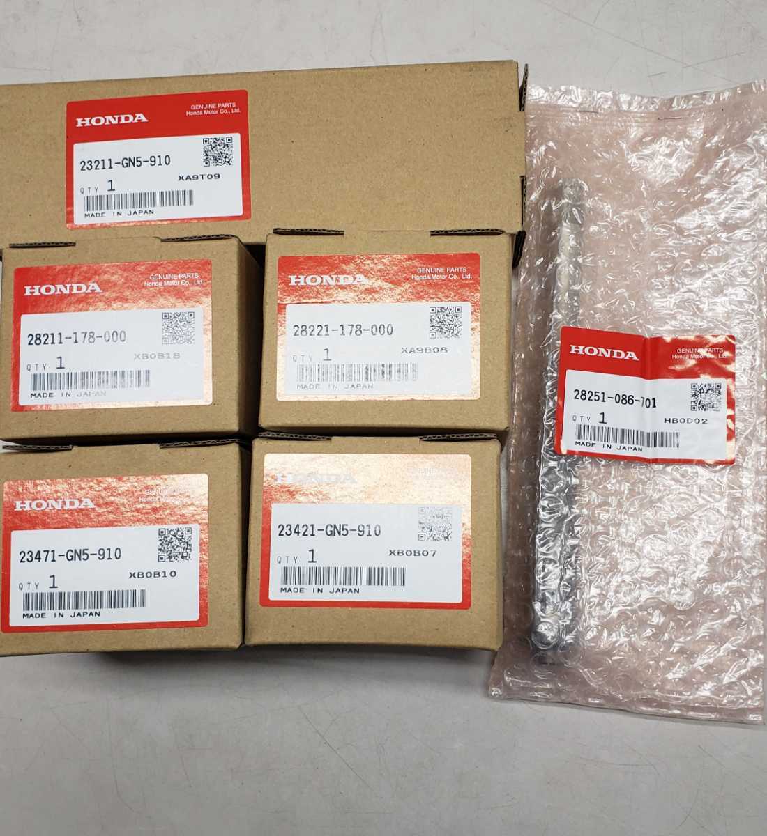 ホンダ純正 横型 エンジン系 4速 ミッション ギヤ シャフト等セット