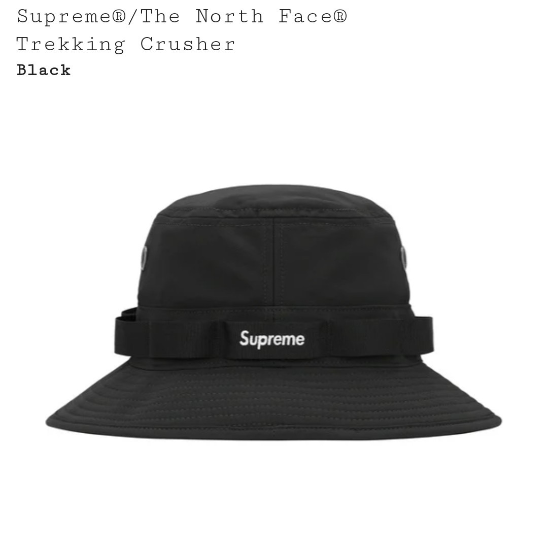 国内正規品 Supreme The North Face Trekking Crusher Black L/XL シュプリーム ノースフェイス トレッキング クラッシャー ハット　帽子